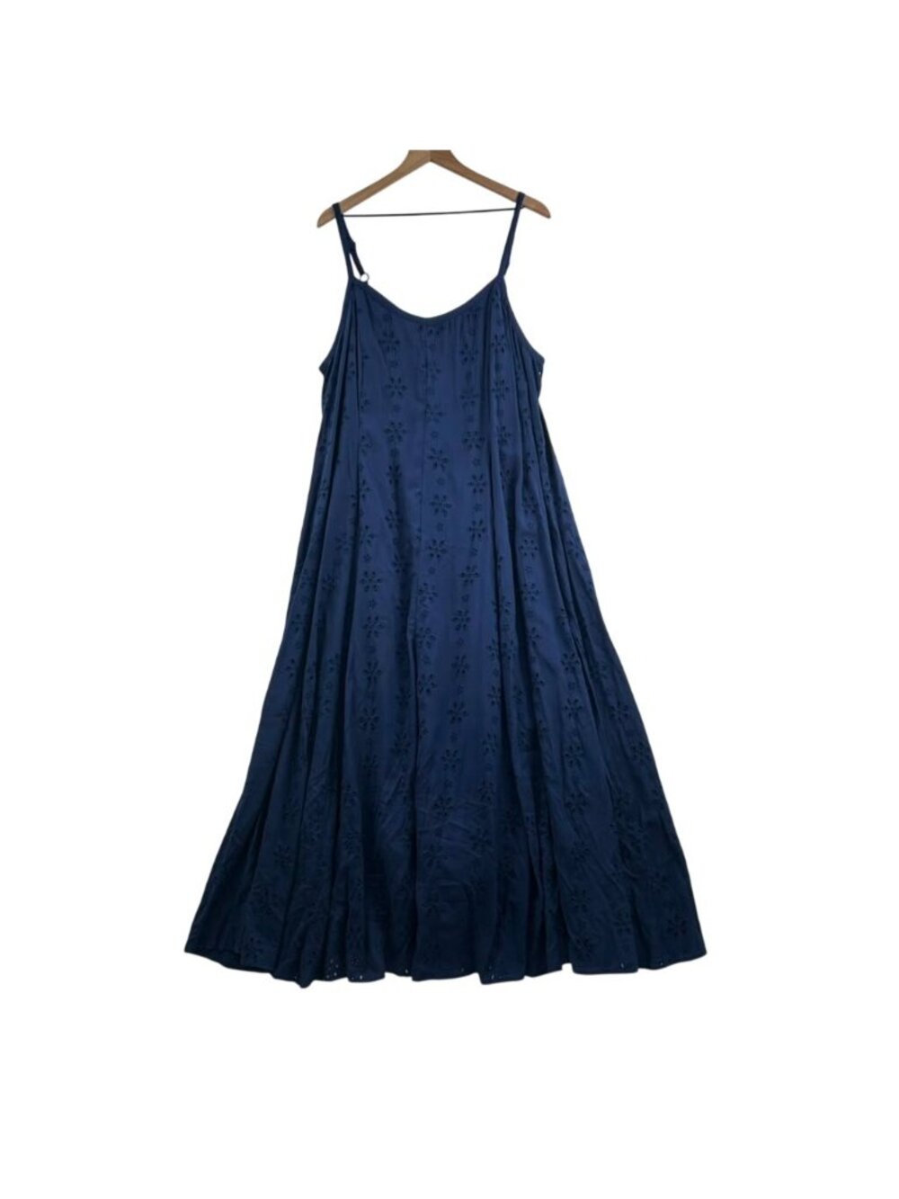 Torrid Maxi Challis Trapeze Dress Women's Size 2 Medieval Blue Embroidered NWT - Picture 4 of 16
